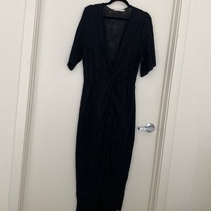 Dolman Plisse midi dress